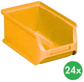 Plastové boxy PLUS 2, 102 x 160 x 75 mm, žlté, 24 ks