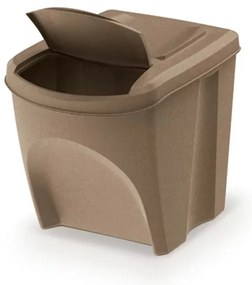 Odpadkové koše na triedený odpad, sada 3 ks x 25 l SORTIBOX - ECO WOOD