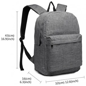 Konofactory Sivý ľahký batoh do školy "Basic" 12L