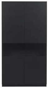 Čierna modulárna skrinka z borovicového dreva 110x210 cm Finca – WOOOD