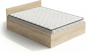 Dvoulůžková postel Trento 140x200 se zvedacím roštem a matrací dub Sonoma