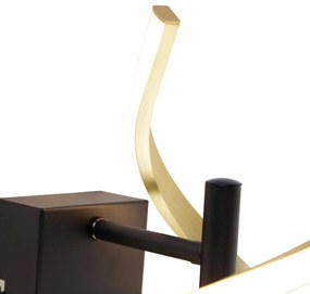 Nástenná lampa zlatá vrátane LED 3-stupňovo stmievateľná v Kelvinoch - Henk
