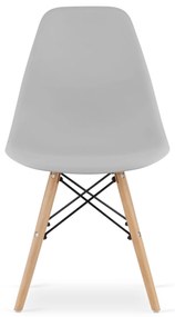 Stolička OSAKA sivá / prírodné nohy