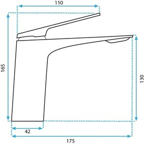 Rea Avalon, umývadlová batéria h-160, medená matná, REA-B5064