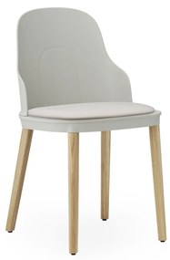 Stolička Allez Chair Canvas – teplá sivá/dub