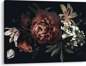 Obraz - Temné kvety (70x50 cm)