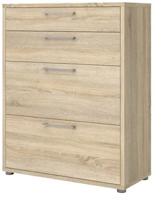 Modulárna knižnica v dekore duba v prírodnej farbe 89x113 cm Prima – Tvilum