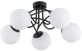 Prisadený luster BANKO 5xE14/10W/230V čierna