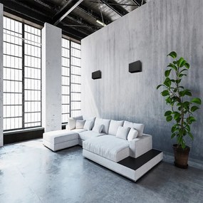 Čierne nástenné svietidlo Sollux Geo Maxi