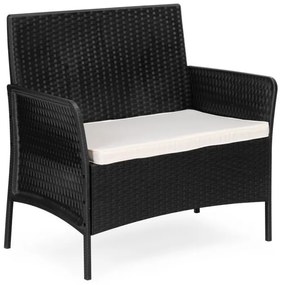 ZÁHRADNÝ SET ALIDA ČIERNY POHOVKA + 2 x KRESLO + STOLÍK