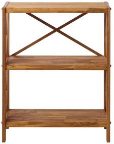 Regál z dubového dreva v prírodnej farbe 70x87 cm X-Shelf – Unique Furniture