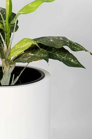 Okrúhly kvetináč ESTRA, výška 60 cm, biely mat