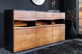 Komoda Flow 180 cm masív akácia s LED osvetlením