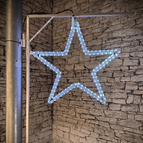 DECOLED LED světelná hvězda, sada na VO, 74 cm, ledově bílá