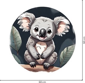 PIPPER. Sada 4 kruhových nálepiek "Exotické zvieratá" 4x60cm