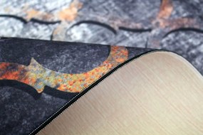 Koberec Porte 0066 GREY GOLD – sivý so žltým vzorom, obdĺžnik Rozmer: 80x150 cm