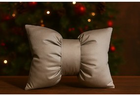 INTERMEDIC SK Dekoračný vankúš Mašľa sivá Veľkosť: 40x30 cm