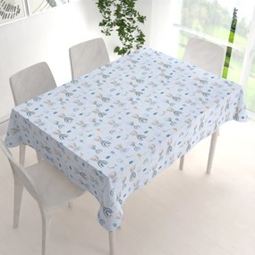 Biante Detský bavlnený obdĺžnikový obrus Sandra SA-463 Medvedíky s balónikmi na svetlo modrom 100x140 cm