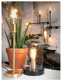 Čierna stolová lampa so skleneným tienidlom (výška 30 cm) Seattle – it's about RoMi