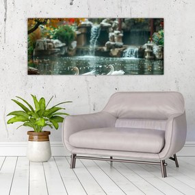Obraz - Ázijské jazierko (120x50 cm)