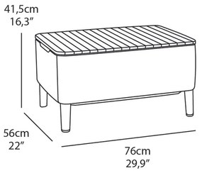 Záhradný balkónový set SALEMO BALCONY Allibert Hnedá
