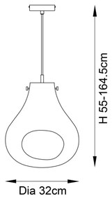 Endon 99788 - Luster na lanku EUROPA 1xE27/10W/230V dymovo čierna