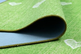 Koberec HEARTS kruh Jeans - zelený