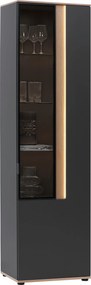 XXXLutz VITRÍNA, antracitová, 60,6/213,1/42 cm Dieter Knoll - Sklenené vitríny - 001770000712