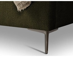 Tmavozelená čalúnená dvojlôžková posteľ s roštom 140x200 cm Makana – Makamii