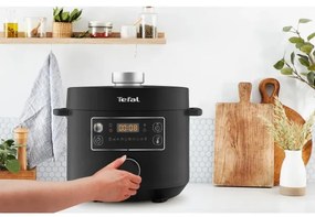 Tefal - Multifunkčný elektrický hrniec TURBO CUISINE 4,8 l 1090W/230V čierna