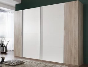 Šatníková skriňa Lotto, dub sonoma/biela%