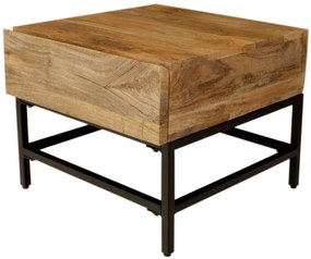 furniture-nabytek.cz - Konferenčný stolík drevo kov z manga 50x40x50