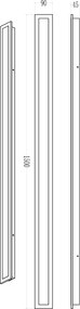 Nástenné LED svietidlo Wow, 1x LED 30w, 3000-6500k, 3CCT, (150 cm)