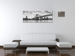 Gario Obraz s hodinami Brooklyn New York Rozmery: 100 x 40 cm