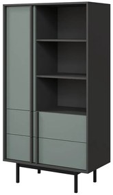 Vitrína Alsy 4 Aloe/Antracit