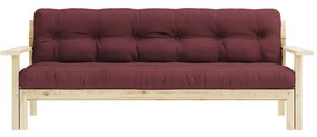 Variabilná pohovka Unwind Clear/Bordeaux 76 x 218 x 92 cm