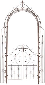Pergola na popínavé rastliny GS22232 s bránkou - Hnedá antik