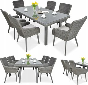 Sada záhradného jedálenského nábytku Technorattan Milano Stôl 6xStolička