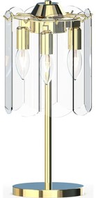 Zuma Line MT3523-3S-EGN - Stolná lampa NIRA 3xE14/40W/230V zlatá