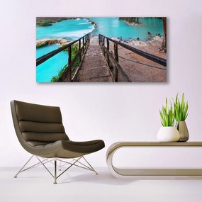 Obraz plexi Schody jazero architektúra 120x60 cm