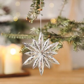 Závesná vianočná dekorácia ASTRE vločka 947081