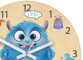 Dětské nástěnné hodiny Ami Příšerky 30 cm vícebarevné