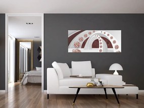 Obraz - 3D oblúky s kvetmi (120x50 cm)