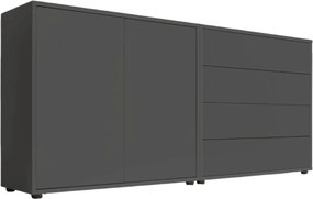 XXXLutz ŠIROKÁ KOMODA, antracitová, 158/73/33 cm MID.YOU - Komody - 001067002003