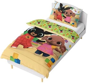 Bavlnené posteľné obliečky Zajko Bing a Slonica Sula v škôlke - 100% bavlna - 70x90 cm + 140x200 cm