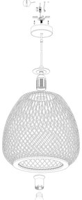Eglo 43261 - Luster na lanku DEMBLEBY 1xE27/40W/230V