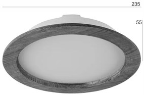 LED Podhľadové svietidlo WOODY SPOT LED/23,5W/230V 4000K dub ø 23,5 cm