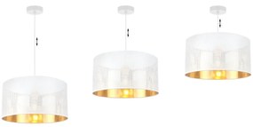 Závesné svietidlo Asti0, 1x biele PVC tienidlo, (fi 35cm), g, w