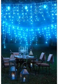 Vianočné svetielka LED záclona FLASH modrá 300 LED