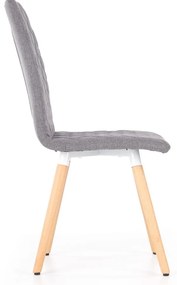 Jedálenská stolička K282 – masív, látka, sivá